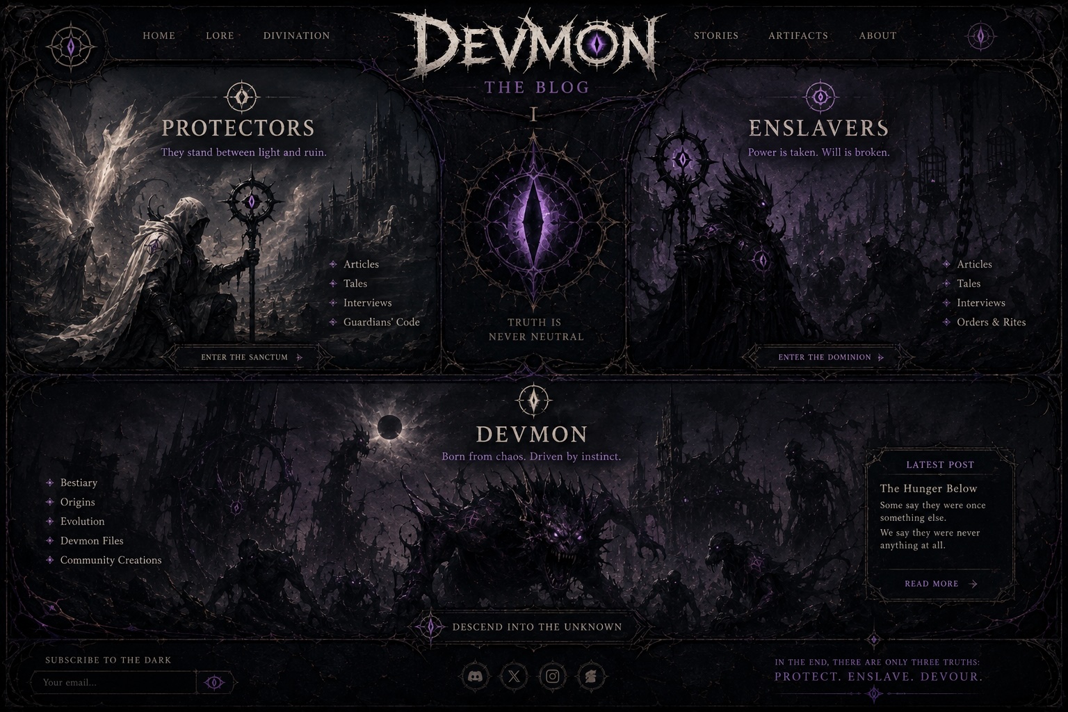 Faction archive backdrop